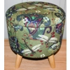 Large 40x40x40cm STORAGE Stool/Footstool Green Velvet Dragonfly