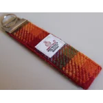 Rainbow Check Harris Tweed Key Fob, Key Ring, Key Chain