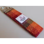 Rainbow Check Harris Tweed Key Fob, Key Ring, Key Chain