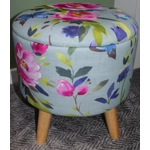 Large 40x40x40cm STORAGE Stool Footstool Ottoman BLUEBELLGRAY Teal Butterfly