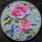 Large 40x40x40cm STORAGE Stool Footstool Ottoman BLUEBELLGRAY Teal Butterfly