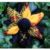 Loud Macleod of Lewis Tartan Check Harris Tweed & Black Velvet Corsage Brooch