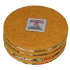 Set of 2 or 4 Round Chunky Reversible Drinks Coasters Citrus Harris Tweed & Floral