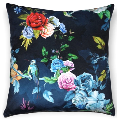 Italian Velvet Hummingbird Cushion Cover Plain Back 16" (Cover Only)