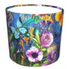 20cm Drum Lampshade with Italian Velvet Meadow Flowers & Butterflies