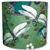 20cm Drum Lampshade with Italian Velvet Dragonfly Fabric