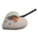 Robin Hanging Heart Decoration, Door Hanger with Christmas  Robin on both Sides