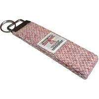 Pink Barleycorn Harris Tweed Key Fob, Key Ring, Key Chain Handmade in the Outer Hebrides