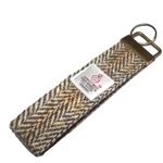 Herringbone Check Harris Tweed Key Fob Ring