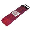 Fuchsia Check Harris Tweed Key Fob Ring