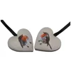 Robin Hanging Heart Decoration, Door Hanger with Christmas  Robin on both Sides
