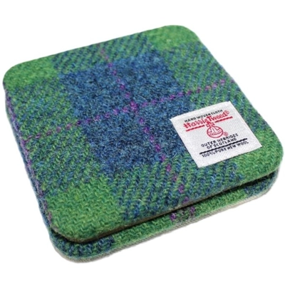 Set of 2 or 4 CHUNKY Square Reversible Drinks Coasters Harris Tweed & Voyage Stag Set of 2 or 4 CHUNKY Square Reversible Drinks Coasters Harris Tweed & Voyage Stag