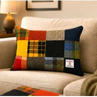 PATCHWORK Harris Tweed Cushion with Harris Tweed Back - Cushion Pad included