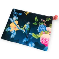 Italian Velvet Hummingbird Make Up Small Toilet Bag Waterproof Lining