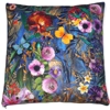 Velvet Meadow Flowers & Butterflies Cushion Cover Navy Back 16