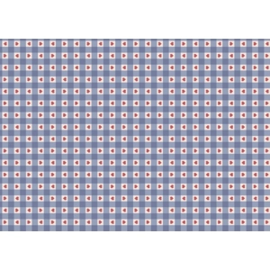 Lewis & Irene - Grandma's Quilt - Heart Gingham Blue