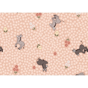 Lewis & Irene - Piggy Tales - Dinky Donkeys on Peach