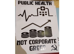 Public Health Not Corporate Greed Poster