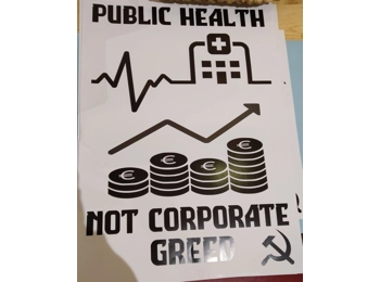 Public Health Not Corporate Greed Poster