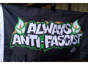 Anti Fascist Action Ireland Flag