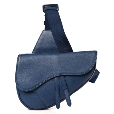 Men's Designer Blue Saddle Bag