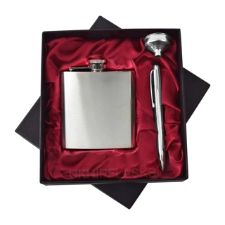 6 oz Flachmann Geschenkset mit Stift