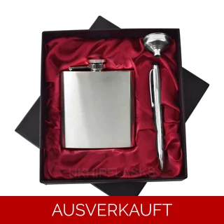 6 oz Flachmann Geschenkset mit Stift