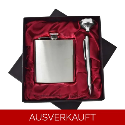 6 oz Flachmann Geschenkset mit Stift