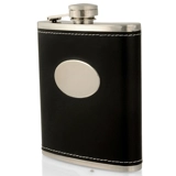 Schwarzer Ovaler Flachmann 175 ml
