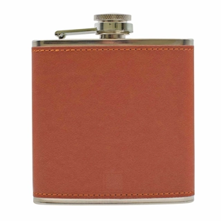 PU-Leder-Flachmann, hellbraun 150 ml