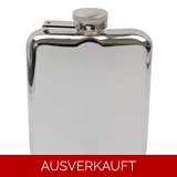 Glänzender Flachmann, silber 150 ml