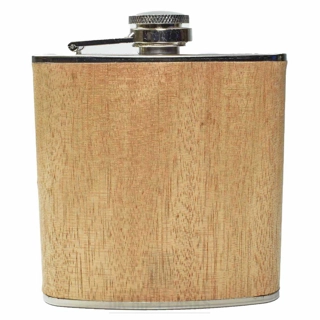 Flachmann 150 ml in hellem Holz