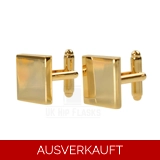 Quadratische Manschettenknöpfe in Gold