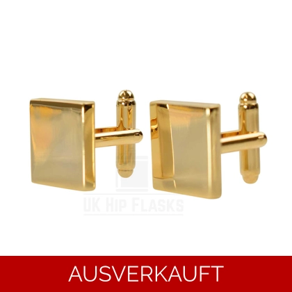 Quadratische Manschettenknöpfe in Gold