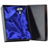 Geschenkbox mit Trichter, bluen Satinf..