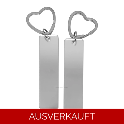 Acryl Schlüsselanhänger - Rechteckig - Silberner Spiegel