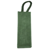 Jute-Flaschentasche - grün