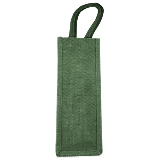 Jute-Flaschentasche - grün