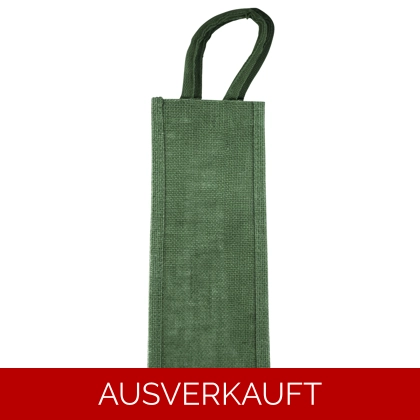 Jute-Flaschentasche - grün