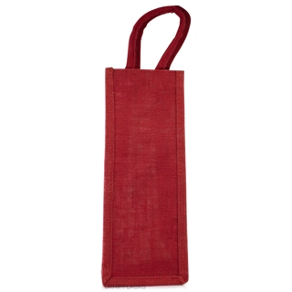 Jute-Flaschentasche - rot