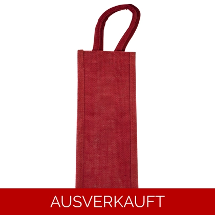 Jute-Flaschentasche - rot