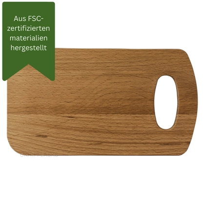 Buchenholz - Gebogen - Rechteckig - Klein – Schneidebrett