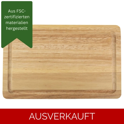 Hevea Schneidebrett - Rechteckig - Gerillt - Klein