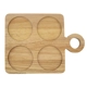 Servierbrett aus Hevea-Holz mit 4 ..