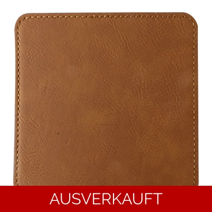 Untersetzer - Laserfähiges Kunstleder (quadratisch) - Braun/Schwarz