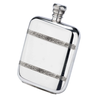 4 Oz Keltischer Flachmann Aus Zinn