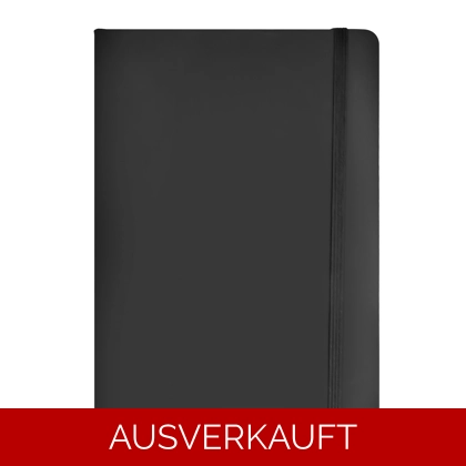A5 Notizbuch aus PU-Leder - Schwarz