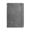A5 Notizbuch aus PU-Leder - zweifarbig -  Grau/ Schwarz