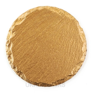 Untersetzer - Bemalt - Rund - Gold