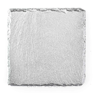 Untersetzer - Bemalt - Quadrat - Silber